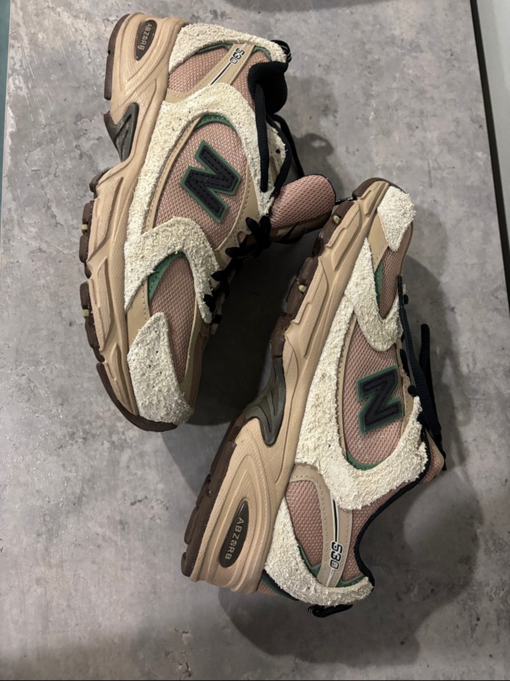New Balance Beige, Cream & Green 530